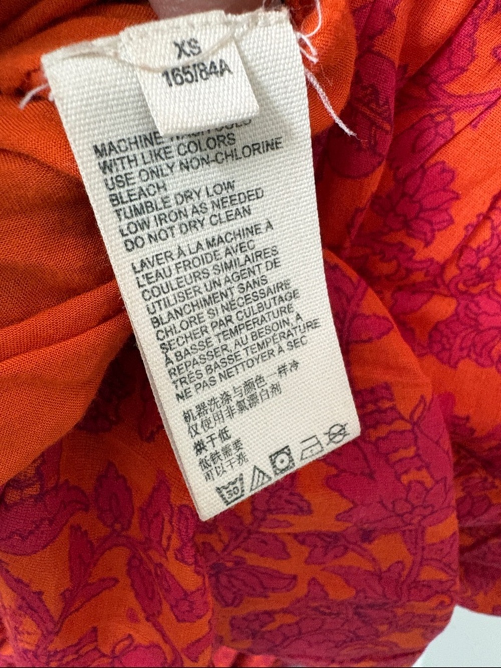Free People Kikas Printed Midi Tiered Dress in Tangerine, Size XS - Picture 9 of 16